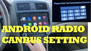 How to Set CANBUS Settings on an Android Car Radio