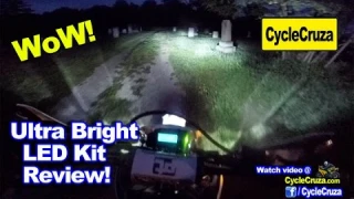Ultra Bright LED Motorcycle Headlight Kit Review - Dark Cemetery Test | MotoVlog