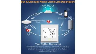 ZigBee Smart Thermostat Temperature Controller Hub Required Water/Electric floor Heating Water/Gas