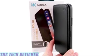 Auto Sleep/Wake, 10 Ft Drop Rating and 3 Card Capacity: Speck Presidio Leather Folio for iPhone X!