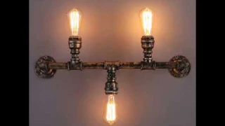 Светильник в стиле Лофт. Ретро светильники. Мебель в стиле лофт. Из водопроводных труб.