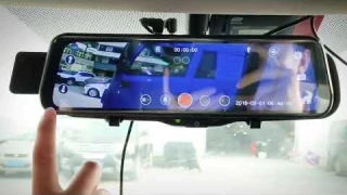 Автомобильный видеорегистратор с сенсорным экраном под зеркало