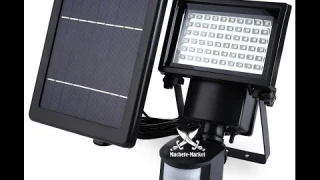 Уличный фонарь-прожектор 60 Led с солнечной панелью и датчиком движения купить