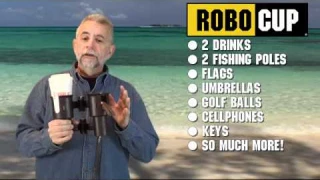 ROBOCUP PORTABLE CADDY CLAMP ON BOAT CUP HOLDER FOR DRINKS, FISHING RODS, BOATING, RV, UTV, GOLF