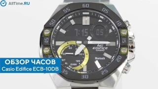 Обзор часов Casio Edifice ECB-10DB-1AEF с хронографом. Японские наручные часы. Alltime