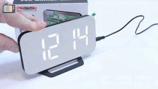 Настольные часы DS-3625L с интересным зеркальным решением дисплея