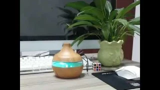 Арома лампа увлажнитель воздуха ARTMA Wood (LED подсветка 7 цветов/сенсор/Ультразвуковой очиститель)