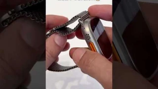 Apple Watch Ultra 2 with Titanium Milanese Band First Look & Review🖤 #shorts #trending #apple #tech