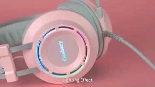 Розовые наушники игровая гарнитура проводная с микрофоном профессиональный геймер 7 1 объемный звук
