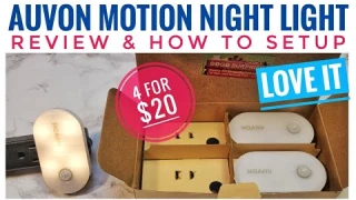 REVIEW AUVON Motion Plug In  Night Light HOW TO ADJUST & SETUP TURN ON
