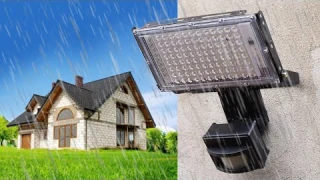 Светодиодный фонарь уличного освещения на 100W. Поставил на него датчик движения. Обзор