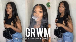 GRWM | WIG REINSTALL, MAKEUP, OUFIT + SESSION ft. Tikick