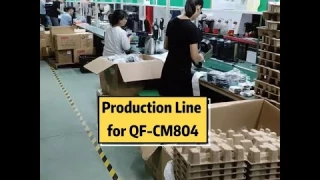 What does the production line for a single serve coffee pod machine look like ?