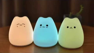 Светодиодный ночной светильник BEST HITS / Ночник в виде «кот, котик, котенок» меняющий 7 цветов
