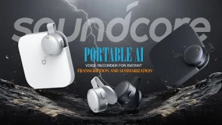 soundcore Work - AI Voice Recorder — Coin-Sized Smart Recorder with AI Transcription & Summaries