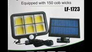 Фонарь-прожектор 150LED сверхяркий с датчиком Separate Solar Wall Lamp LF-1723+солнечная батарея