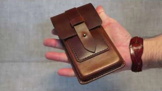 crazy horse leather smartphone holster case (type Xiaomi RedmiNote9)