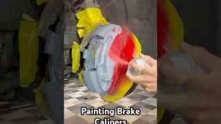 Brake Caliper Painting 🎨 #beforeandafter #satisfying #satisfyingvideo #satisfyingsounds #asmr