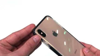 Чехол накладка iPhone X/XS и X/XS Max Gurdini силикон противоударный черный