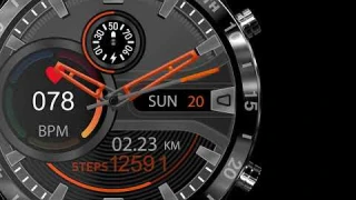 Relógio inteligente com tela de toque em círculo pulseira de aço de luxo masculino à prova d'água