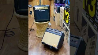 Acoustic guitar amp vs electric guitar amp. #guitar #acousticguitar #marshall