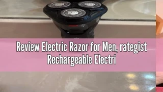Review Electric Razor for Men, rategist Rechargeable Electric Shaver, Waterproof Wet Dry Cordless Ra