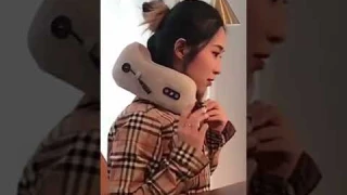 Product Link in Comments & Description! - Travel Neck Pillow Electric Neck Massager with Heating