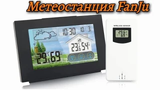 Обзор Метеостанция FanJu FJ3551A Достойный Аппарат с сенсорным дисплеем и подсветкой + радио датчик