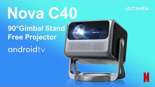 🎥 Nova C40 Projector | 90° Gimbal Stand Free Design & 4K Supported Full HD Projector 🎬