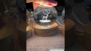 Светильник 3D стеклянный шар