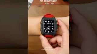 ⌚️ Carbon fiber inlaid with gold  #applewatchcase #iwatch #applewatch #smartwatch #shorts #mod