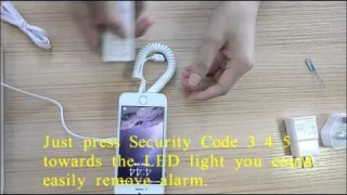 Защита смартфона на витрине магазина Protection of smartphones in the storefront