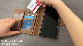 2 in 1 Samsung Galaxy S23/S23 Ultra Wallet Case with Card Holders Leather Folio Case RFID Blocking