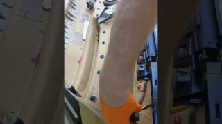 Door panel repairs with contact cement