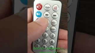 Блютуз приёмник с пультом ДУ.