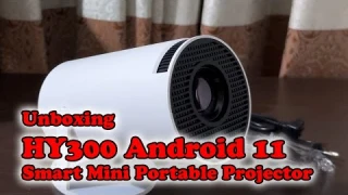 Unboxing - HY300 Android 11 Projector with WiFi 6 and Bluetooth, Smart Mini Portable Projector