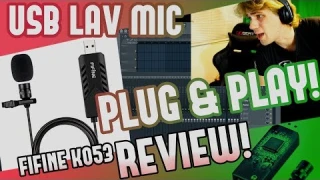 Plug & Play $18 USB Lavalier Microphone Review! | FIFINE K053