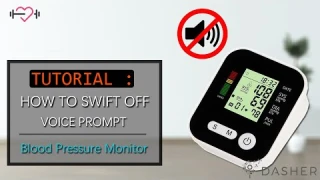 Tutorial: How to switch off voice prompt (Blood pressure monitor)