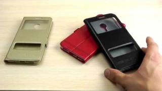 ОБЗОР: Эксклюзивный Кожаный Чехол-Книжка для Meizu Pro 5 с Окном и Функцией Подставки "Momax"