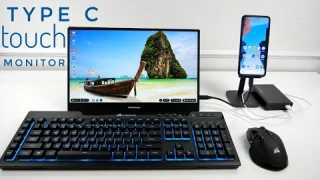 Desklab 1080p USB C Portable Touchscreen Monitor Review | Touch Works With Macbook Pro