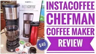 REVIEW Chefman Single Serve K-Cup Coffee Maker RJ14-UB HOW TO MAKE COFFEE