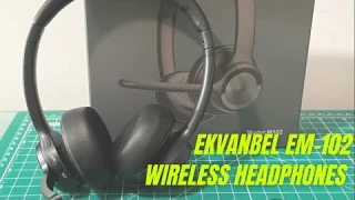 EKVANBEL EM-102 Wireless Headphones with Noise Cancelling Microphone