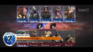 XinZu vs ChrisWalker  Cross PVP Season 27 Qualify 64