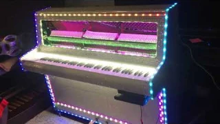 Kris Nicholson signature rhinestone LED player Piano a.k.a. Twilight is back home video 2