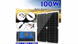 100w Панели солнечные двойной 12v/5В USB с 30A контроллер Водонепроницаемый солнечных батарей