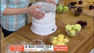 Авточистка для овощей и фруктов. Бытовая электрическая картофелечистка для дома. domatv.ru