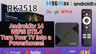 【Supercharged Streaming】Meet the H96Max RK3518 Android 14 TV Box– Power & Performance Redefined!#tv