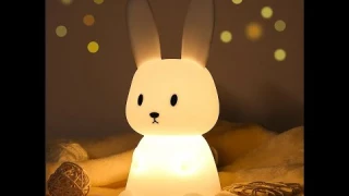 Обзор на Силиконовый ночник для малышей. (Светильник - Зайчик)
