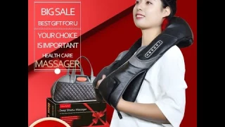 Shiatsu Neck and Back Massager with Heat Electric Deep Kneading Massage Pillow for Shoulder Leg Body