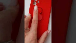 Чехол-накладка с подставкой/держателем с мягкой подкладкой WAVE Light Color Ring iPhone 12 red